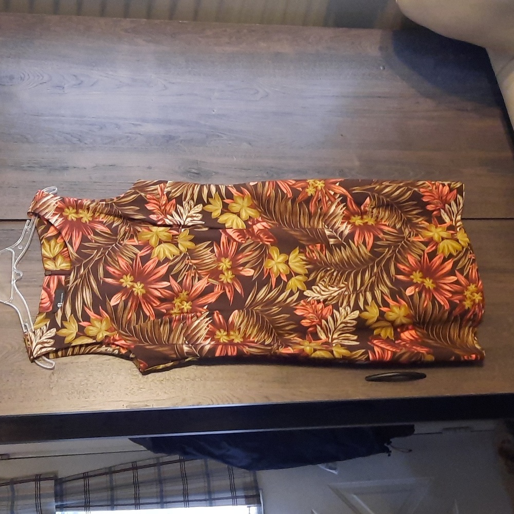 Tropical print dress
